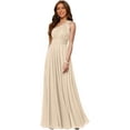 Women One‑Shoulder Twist Knot Chiffon Floor‑Length Bridesmaid Dress A ...