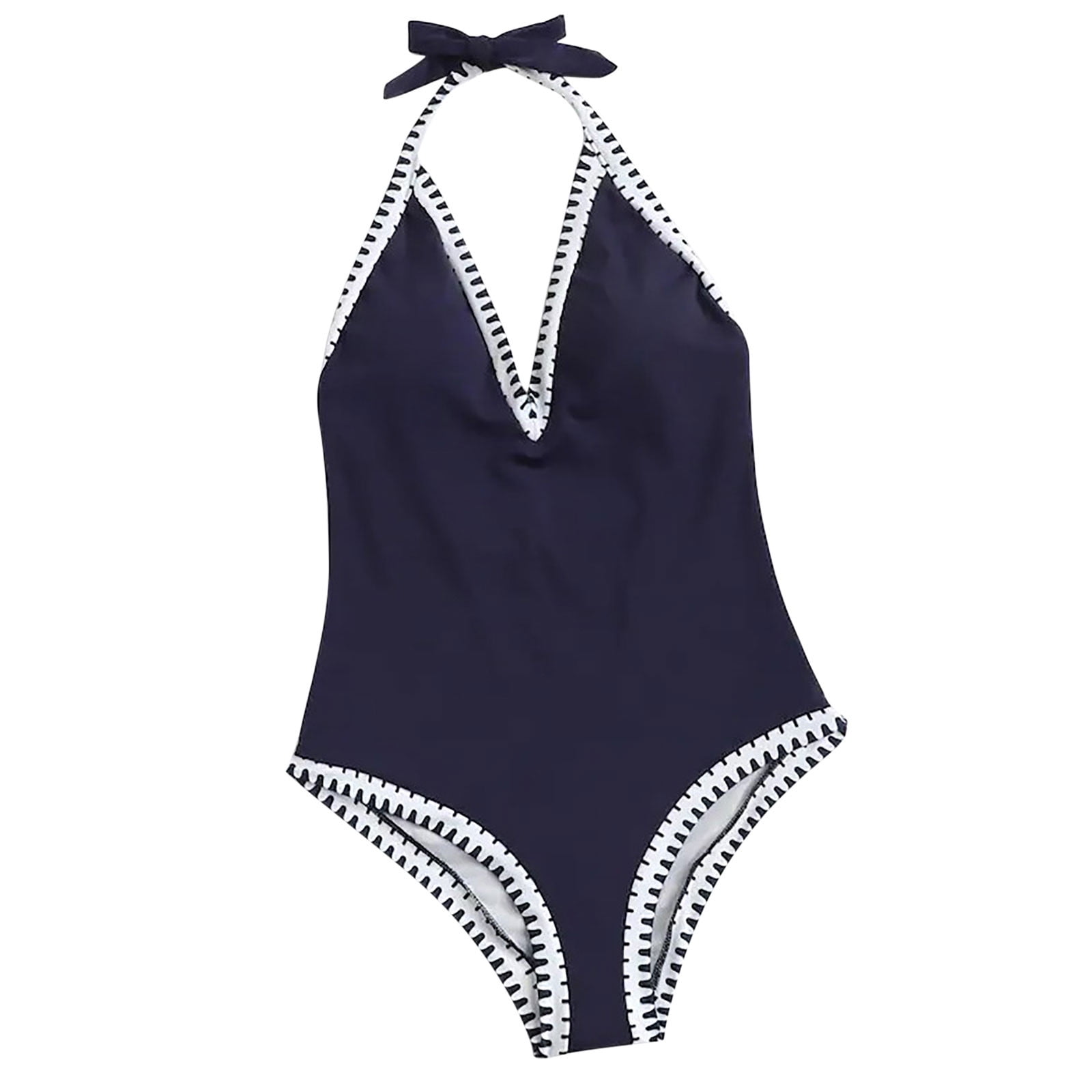 Women's One Piece Swimsuit - Tummy Control, Color Block, Slimming Ribbed Design 7 thumbnail image