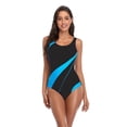 thumbnail image 1 of Women One-pieces Racing Swimsuits Athletic Racerback Swimwear Bathing Suits for Female, 1 of 3