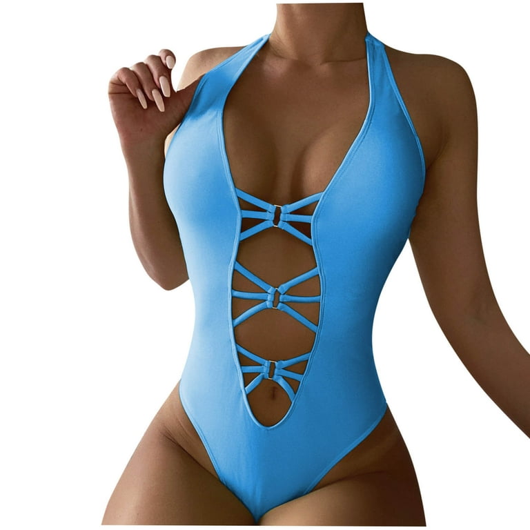OMKAGI Lace One Piece Swimsuit Swimwear Women Push Up Maillot De Bain Femme  Bodysuits Swimming Bathing Suit Beachwear Monokini 