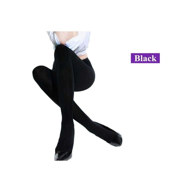 Lady Skin Color Fleece Warm Pantyhose High Waist Crotchless Tights Winter  Spring