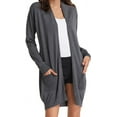 thumbnail image 1 of Women Open Front Cardigan Sweaters Pockets Long Sleeve Shrugs, 1 of 2