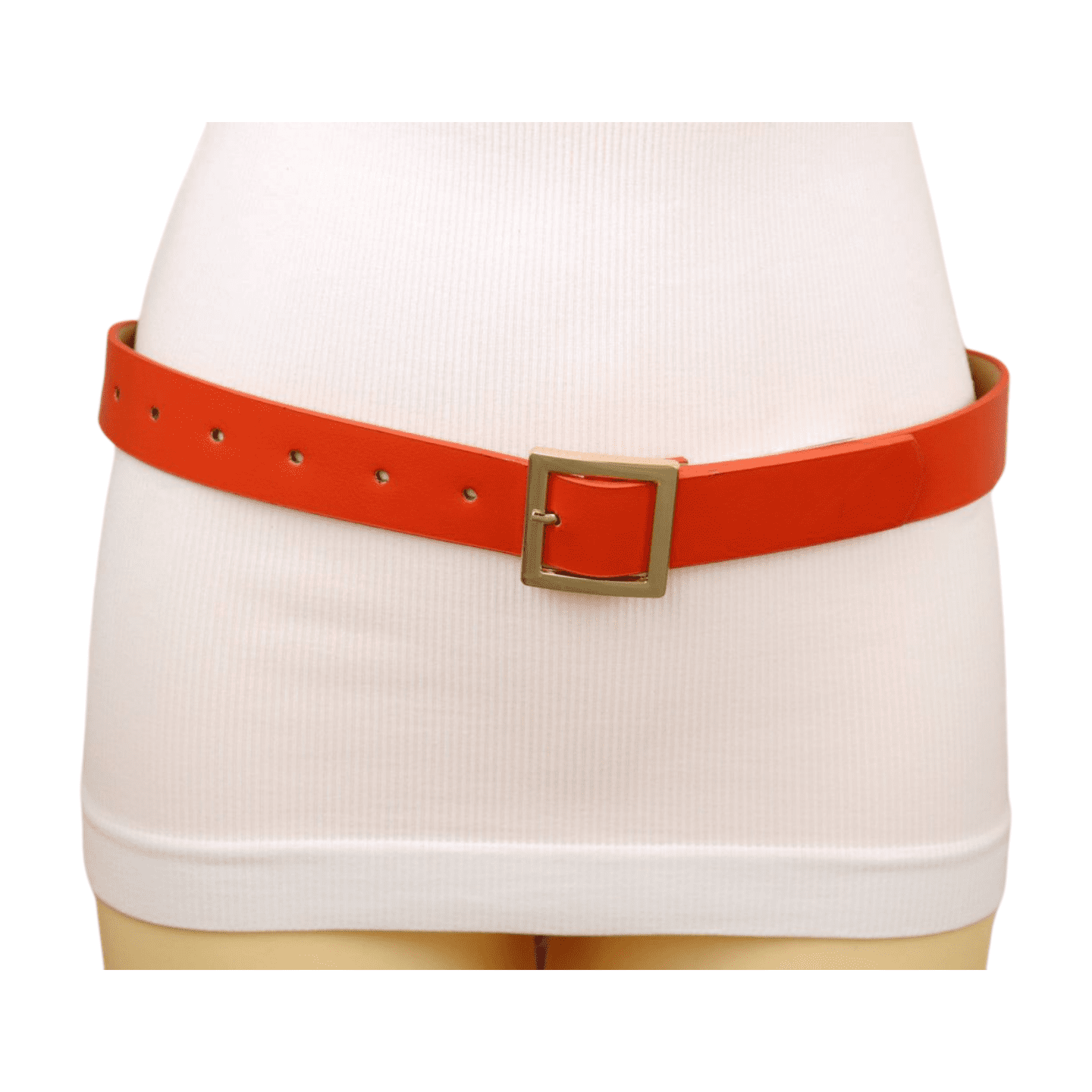 New gold and orange belt buckle approximately 3.75\