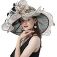 thumbnail image 1 of Women Organza Fascinator Hat Floral Tea Party Wedding Hat, 1 of 3