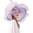 thumbnail image 1 of Women Organza Hats Two Wear Ways,Hat Flower Can Be Used As a Headwear, 1 of 6
