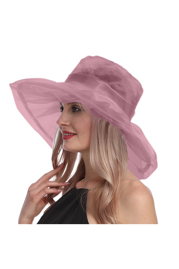 Women Organza Mesh Hat Ruffles Wide Brim Summer Bridal Sun Hat French Europe And America Exquisite Party Cap Beach Cap