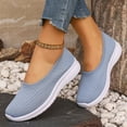 thumbnail image 1 of Women Orthopedic Mesh Walking Shoes Slip-on Athletic Sport Running Sneakers Solid Wide Width Woven Breathable Lightweight Casual Shoes Light Blue 40, 1 of 6