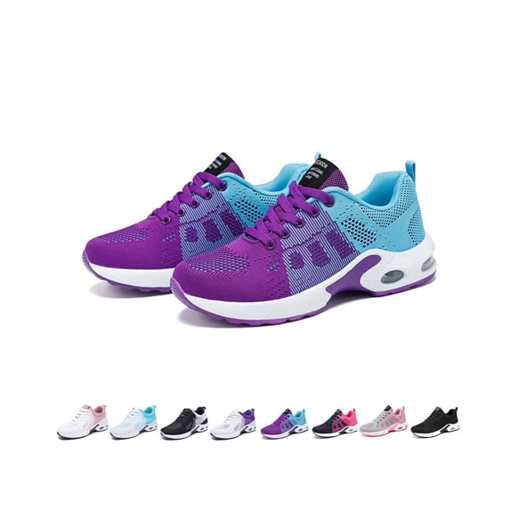 Women Orthopedic Sneakers Stylish Walking Shoes, 2023 New Air Running Shoes, Non Slip Walking Sneakers, Mesh Air Cushion Sneakers for Gym Workout Sports Purple 40
