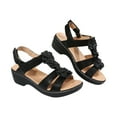 thumbnail image 1 of Women Orthotic Slides Comfortable Orthopedic Sandals Walking Sandals with Arch Support Black 7.5, 1 of 7