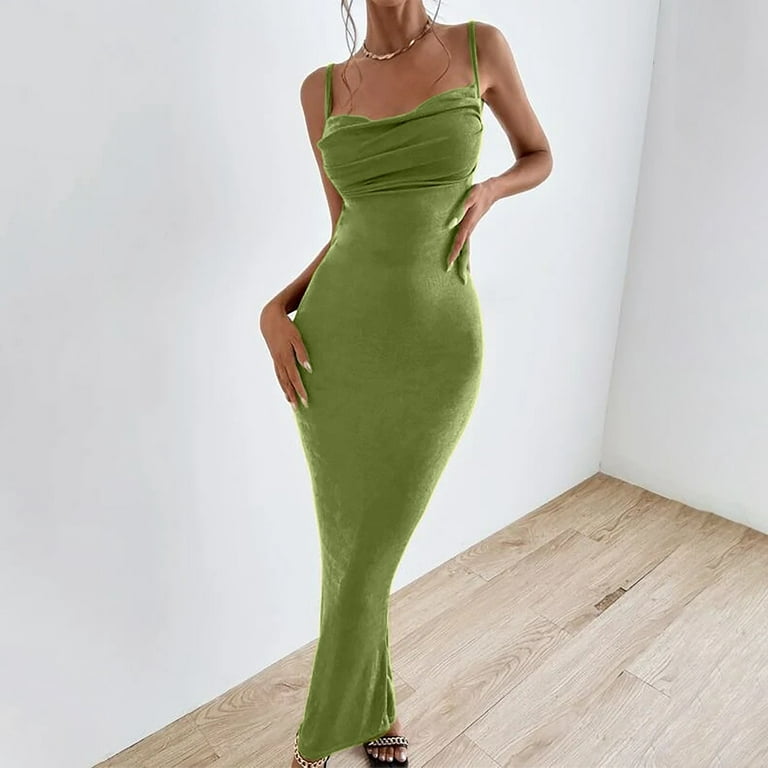Women Out Maxi Dress Spaghetti Strap Low Cut Cami Dress Bodycon Party Formal  Sundress Ladies Dresses to Wear with Leggings Evening Dress with Sleeves  Ladies Cotton Dress Winter Jackets plus Size 