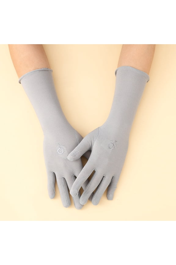 Women Outdoor Gloves For Muslims Sun Protective Hand Gloves Islams Gloves Soft Stretchy Arabian Gloves For Casual Wear Gray