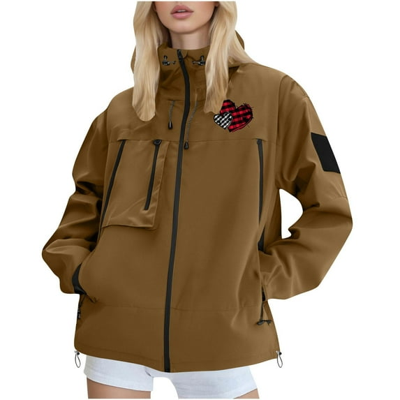 Women Outdoor Raincoat Men Water Proof Breathable Thin Bicycle Travel Cycling with Hood Hooded Jackets Trench Coats Brown S-2XL