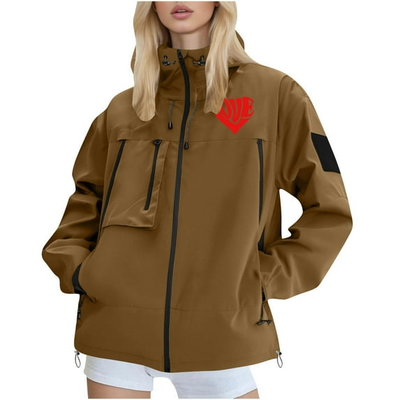 Women Outdoor Raincoat Men Water Proof Breathable Thin Bicycle Travel Cycling with Hood Hooded Jackets Trench Coats Brown S-2XL