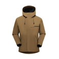 thumbnail image 1 of Women Outdoor Raincoat Spring And Winter Velcro Cuffs Waterproof Hooded Pocket Zipper Jacket Outdoor Mountaineering Clothing Sports Jacket Hooded Jackets Trench Coats Coffee S-2XL, 1 of 6