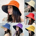 thumbnail image 1 of Women Outdoor Sunscreen Summer Sun Hats Anti-UV Protective Cap Solid Color Ladies Women Fashion Hat, 1 of 2