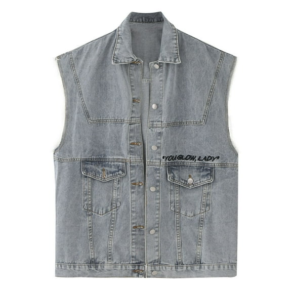 Women Outerwear Trend Denim Clip Coat Denim Jackets Coats for Women Blue_005 M