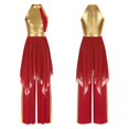 thumbnail image 1 of Women Outfit Dress And Metallic Loose Pants Sets For Liturgical Praise Lyrical Dance Choir Stage Performance Festival Event, 1 of 7