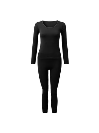 XFLWAM USB Heated Thermal Underwear Set for Women and Men's, Electric Thermal  Long Sleeve Tops and Bottom Long Johns with 18 Heating Zone Black M 
