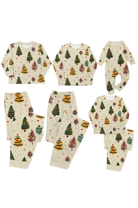 Women Outfits Under 15 Dollars Christmas Pajamas for Women Family Matching Outfits Christmas Pajama Set Printed Pajama Set