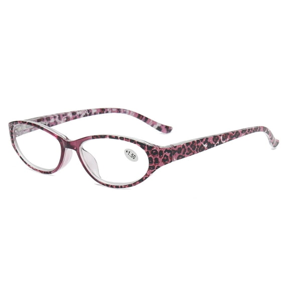 Women Oval Reading Glasses 2.00 Spring Hinge Presbyopic Glasses Lightweight Pink Tortoiseshell Readers +2.00 Strength