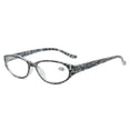 thumbnail image 1 of Women Oval Reading Glasses 2.50 Spring Hinge Presbyopic Glasses Lightweight Black Tortoiseshell Readers +2.50 Strength, 1 of 6