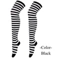 Women Over‑The‑Knee Long Striped Socks, Soft Thigh High Witch Socks