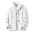 thumbnail image 1 of Women Overcoat Winter Plus Size Warm Outwear Plush Zipper Coat Loose Lapel Casual Thicken Outercoat, 1 of 2