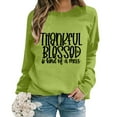 thumbnail image 1 of Women Oversize Sweatshirt Long Sleeve Crewneck Letter Printed Lightweight Loose Blouse Top Casual Comfortable Streetwear Fashion, 1 of 2