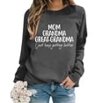 thumbnail image 1 of Women Oversize Sweatshirts Long Sleeve Crewneck Letter Printed Lightweight Loose Blouse Top Casual Comfortable Pullover, 1 of 2