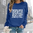 thumbnail image 1 of Women Oversize Sweatshirts Long Sleeve Crewneck Letter Printed Lightweight Loose Sweatshirts Blouse Top Cute Sweatshirt for Women Jogging Outfits Women Set Ladies Athletic Hoodies Athletic Wear, 1 of 6
