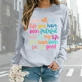 thumbnail image 1 of Women Oversize Sweatshirts Long Sleeve Crewneck Letter Printed Lightweight Loose Sweatshirts Blouse Top Hoodie Top Juniors Oversized Sweatshirts Cold Weather Hoodies Women Lined Hoodies for Women, 1 of 5