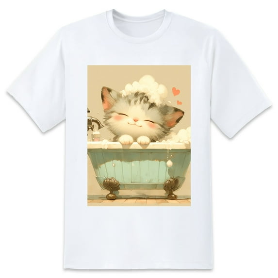 Women Oversize T-ShirtCat Summer Casual Short Sleeve Loose Tee Tops