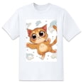 thumbnail image 1 of Women Oversize T-ShirtCat Summer Casual Short Sleeve Loose Tee Tops, 1 of 5