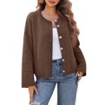 thumbnail image 1 of Women Oversized Button Down Cardigan Chunky Knit Long Sleeve Sweater, 1 of 6