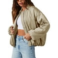 thumbnail image 1 of Women Oversized Casual Fully Lined Zip Up Jacket Coats with Pockets, 1 of 6