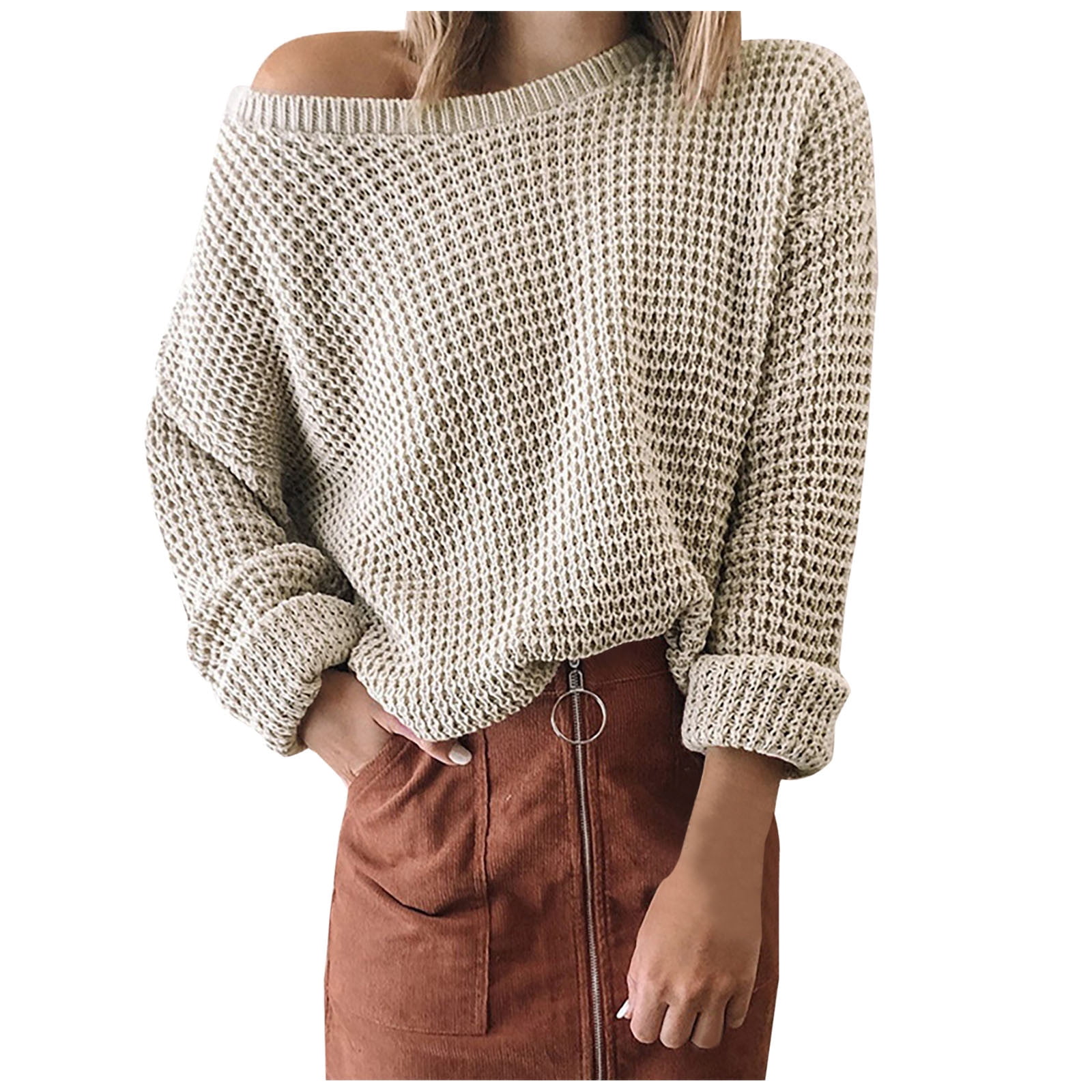 Cozy Oversized Crew Neck Winter Sweater