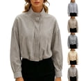 thumbnail image 1 of Women Oversized Cropped Gingham Jacket,Stand Collar with Batwing Sleeves Casual Coat,Loose Lightweight Spring Fall Jackets with Pockets,Windbreaker Coats, 1 of 7