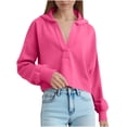 thumbnail image 1 of Women Oversized Cropped Hoodies Long Sleeve Crop Top Hooded Sweatshirt Trendy Raw Hem Ribbed Y2K Workout Pullover Shirts, 1 of 5