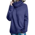thumbnail image 1 of Women Oversized High Neck Pullover Sweater Cable Knit Long Sleeve Sweater Tops M, 1 of 9