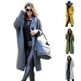 thumbnail image 1 of Women Oversized Hooded Open Front Cardigan Cable Knit Sweaters Solid Color Chunky Single Breasted Long Sweater Coats, 1 of 5