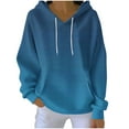 thumbnail image 1 of Women Oversized Hoodies Casual Long Sleeve Loose Fashion Pockets Pullover Tops Gradient Printed Hooded Sweatshirts, 1 of 5