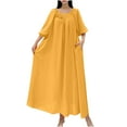 thumbnail image 1 of Women Oversized Maxi Dress Long Floor Length Dresses Casual Loose Baggy Crew Neck Summer Swing Beach Dress, 1 of 5
