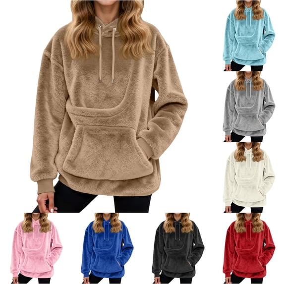 Women Oversized Pet Pouch Hoodie with Kangaroo Pocket, Puppy Cat Carrier Sweatshirt, Pullover for Small Dogs and Cats