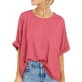 thumbnail image 1 of Women Oversized T-Shirt Summer Casual Short Sleeve Loose Tee Tops, 1 of 5