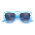 thumbnail image 1 of SA106 Women Oversized Thick Plastic Rectangle Cat Eye Flat Top Diva Sunglasses / Matte Blue Frame - Smoke Lens, 1 of 8