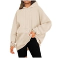 thumbnail image 1 of Women Oversized Trendy Hoodies Plus Size Casual Lounge Workout Sweatshirts Fall Soft Comfort Tunic Clothes with Pocket, 1 of 7