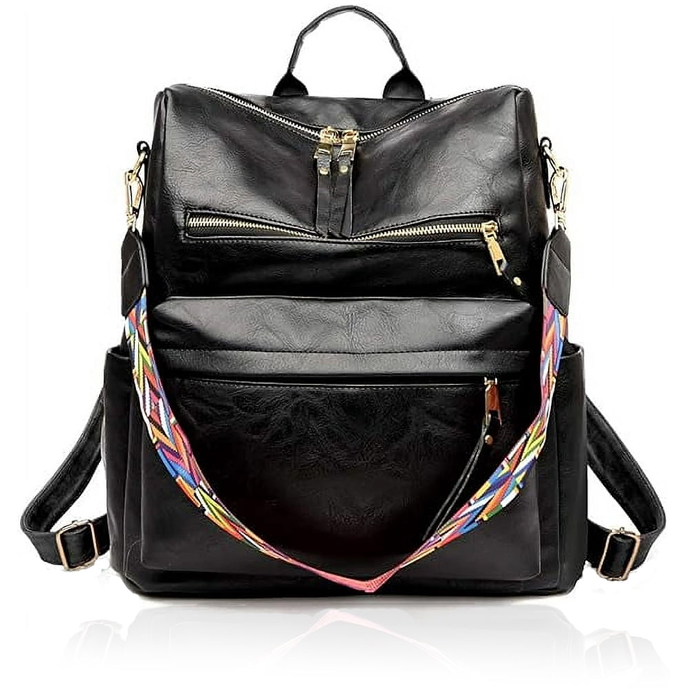 Women PU Leather Backpack Purse Convertible Ladies Fashion  display picture 1