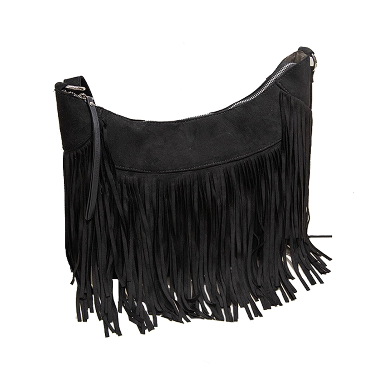Black fringe purse hotsell