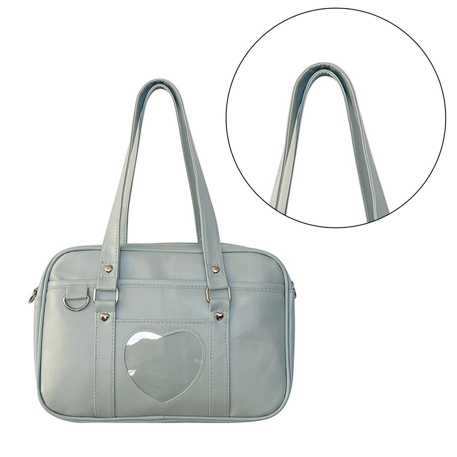 Women PU Shoulder Bag Cute Ita Bag Japanese Handbag Messengers Bag Large Capacity School Bag Animes Heart Crossbody Bag