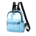 thumbnail image 1 of Women PVC Transparent Backpack Waterproof Mini Backpack Zipper Closure Backpack, 1 of 8